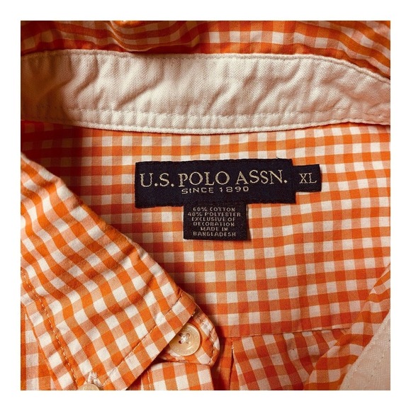 Us Polo Assn‎ Button Down Shirt Mens Medium Plaid Long Sleeve - Picture 2 of 4
